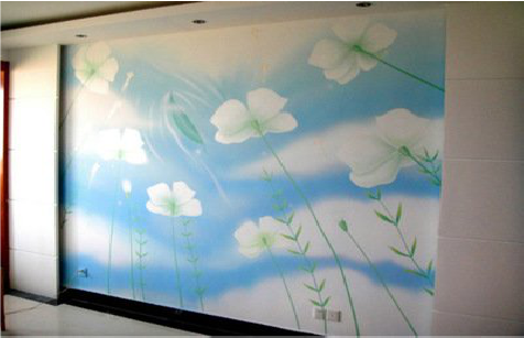 富川画墙绘怎么画好白云的蓬松感？