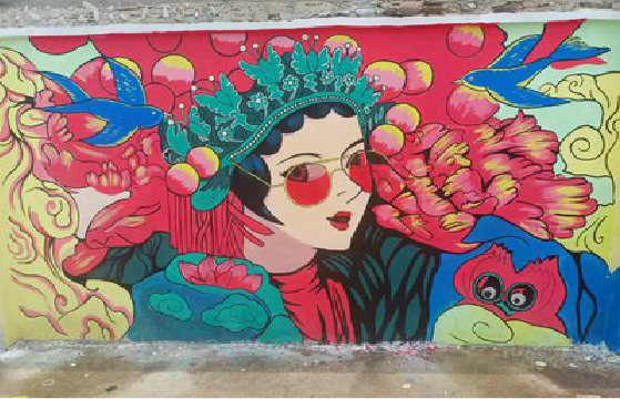 富川墙体彩绘-网红墙