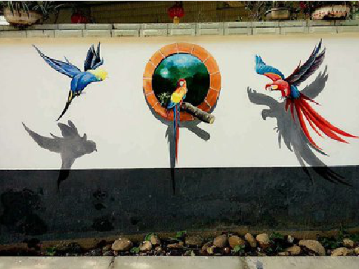 富川视觉错位-3D墙绘设计