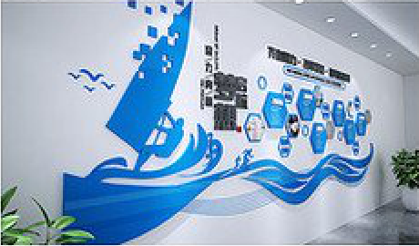 富川海浪主题文化墙如何设计？