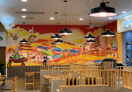 富川商业空间彩绘介绍。