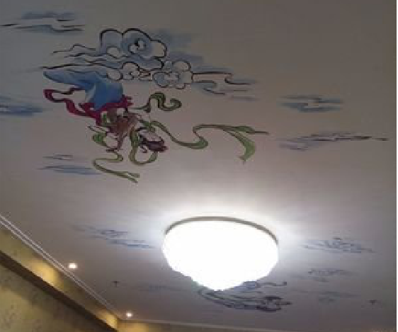 富川如何快速绘制天花板上的手绘墙？